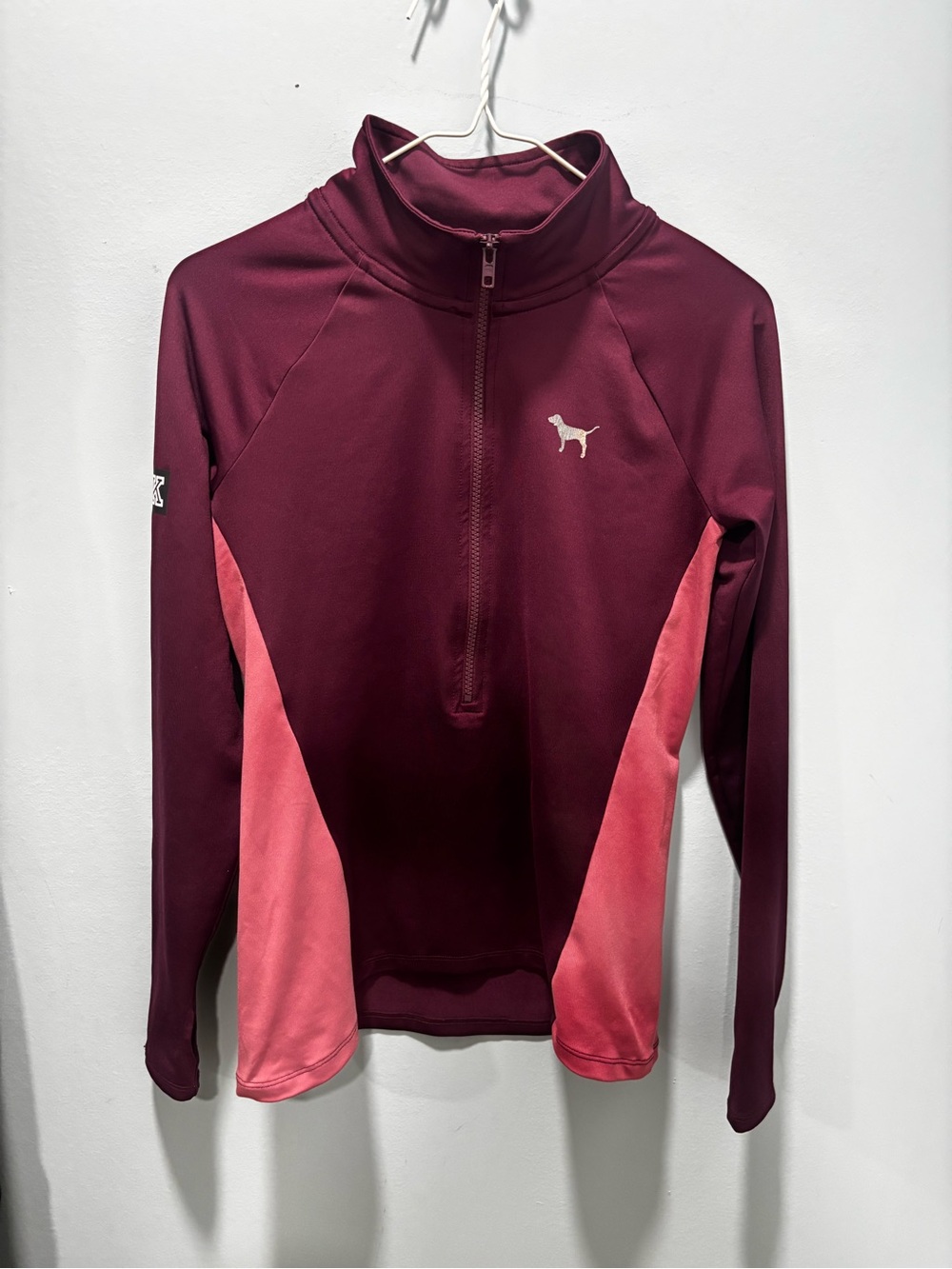 PINK Victoria's Secret Deep Plum Logo Tee